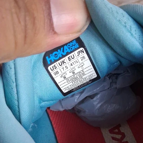 Hoka Clifton 7 Women's Teal and Coral Athletic Shoes - Picture 6 of 15